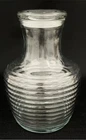 Vintage Anchor Hocking Beehive Horizontal Ribbed Water Pitcher Carafe With Lid