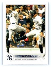 2022 Topps #399 Judge & Stanton Fenway Park Fireworks New York Yankees Mint