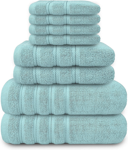 8 Pcs Towel Bale Set 100% Egyptian Cotton Soft XL Big Bath Sheet Face Hand Towel - Picture 111 of 156