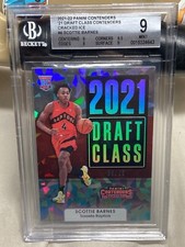 2021-22 Panini Draft Class Contenders Cracked Ice #4 Scottie Barnes RC /25 BGS 9
