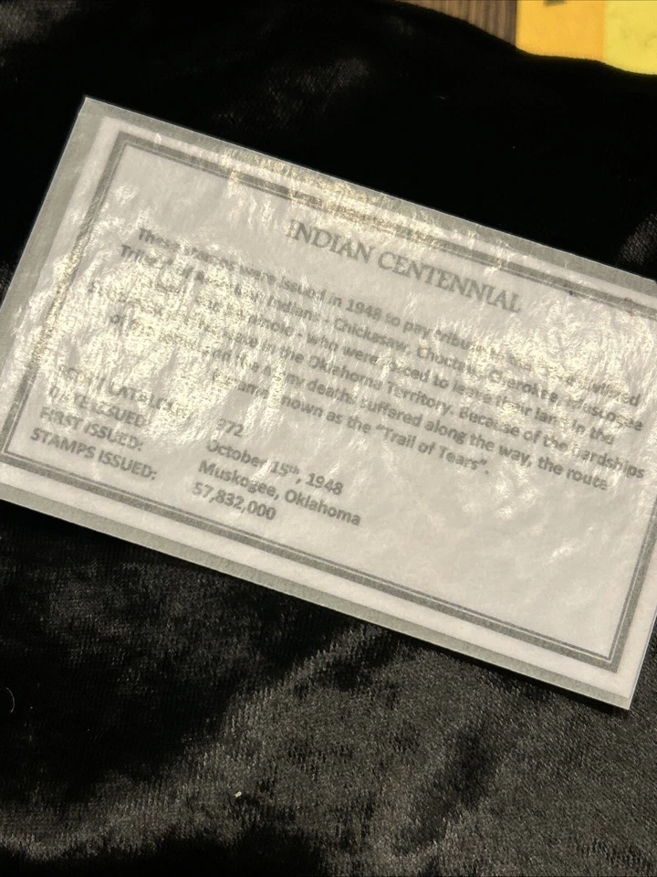 1948 - INDIAN CENTENNIAL - Vintage Mint -MNH- Block of Four Postage Stamps - Image 3 of 3