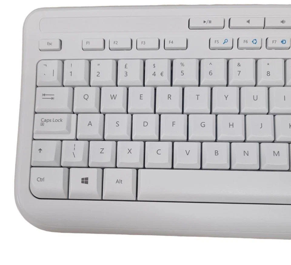 Microsoft Wired USB Keyboard 600 UK QWERTY Layout Spill Resistant White - Image 3 of 4