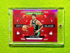 Jayson Tatum RED PRIZM OBSIDIAN ASIA ETCH CARD  2021 Panini Obsidian PITCH BLACK