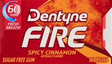 144 Packs Dentyne Fire Spicy Cinnamon Gum | 16 Pieces Each | 2,304 Total