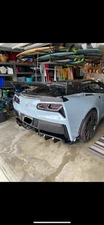 2014-19 Corvette C7 Rear Fiberglass Diffuser  Z51 Stingray Body Kit Carbon Flash