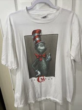 1997 Vintage Cat in The Hat Tshirt with sparkly Hat and Bowtie. Size XL