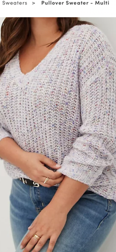 TORRID PULLOVER SWEATER MULTICOLOR