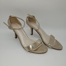 David's Bridal Gold Sandal Heels Size 6.5