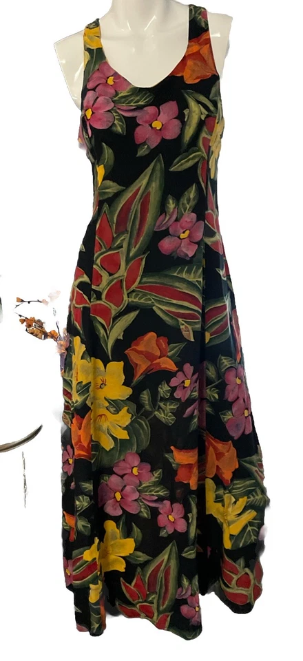 Vintage Anos 90 Byer também! Painel floral X Backdress feito nos EUA tamanho 5/S/M - Imagem 3 de 4