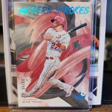 2022 Diamond Kings Baseball Mike Trout Modern Strokes Blue Holo /99