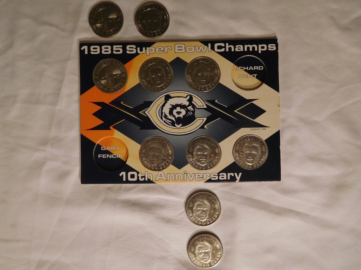 1985 Chicago Bears Super Bowl Champs 10 1995 Commemorative Coins