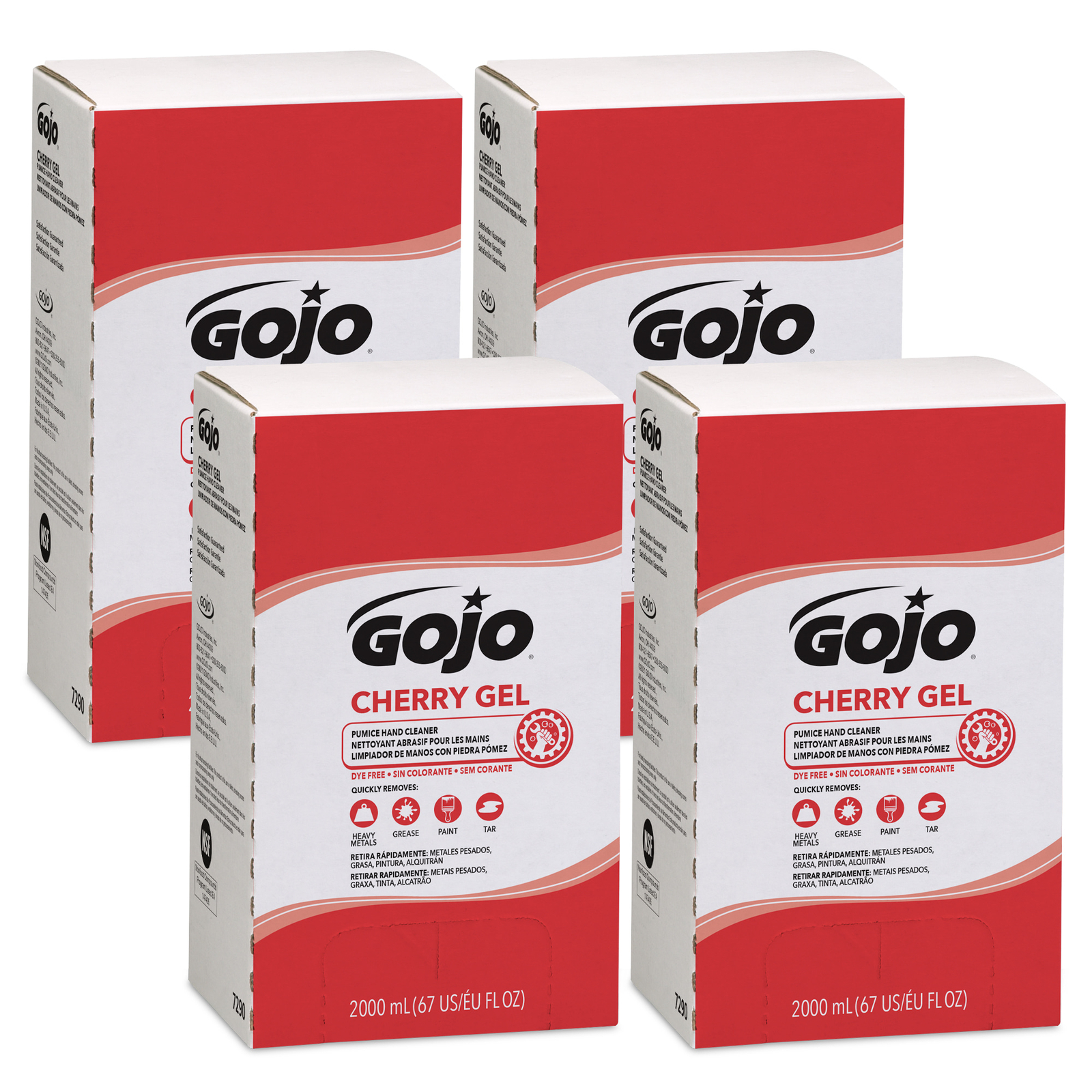 Gojo Gel Pumice Hand Cleaner, Cherry, 6-Case
