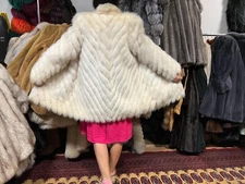 Fox Fur Coat Polar White Real Volpe A. DELIKAT