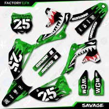 Green Savage Camo Graphics Kit fits 13-16 Kawasaki KXF250 KXF 250 Plate Decals