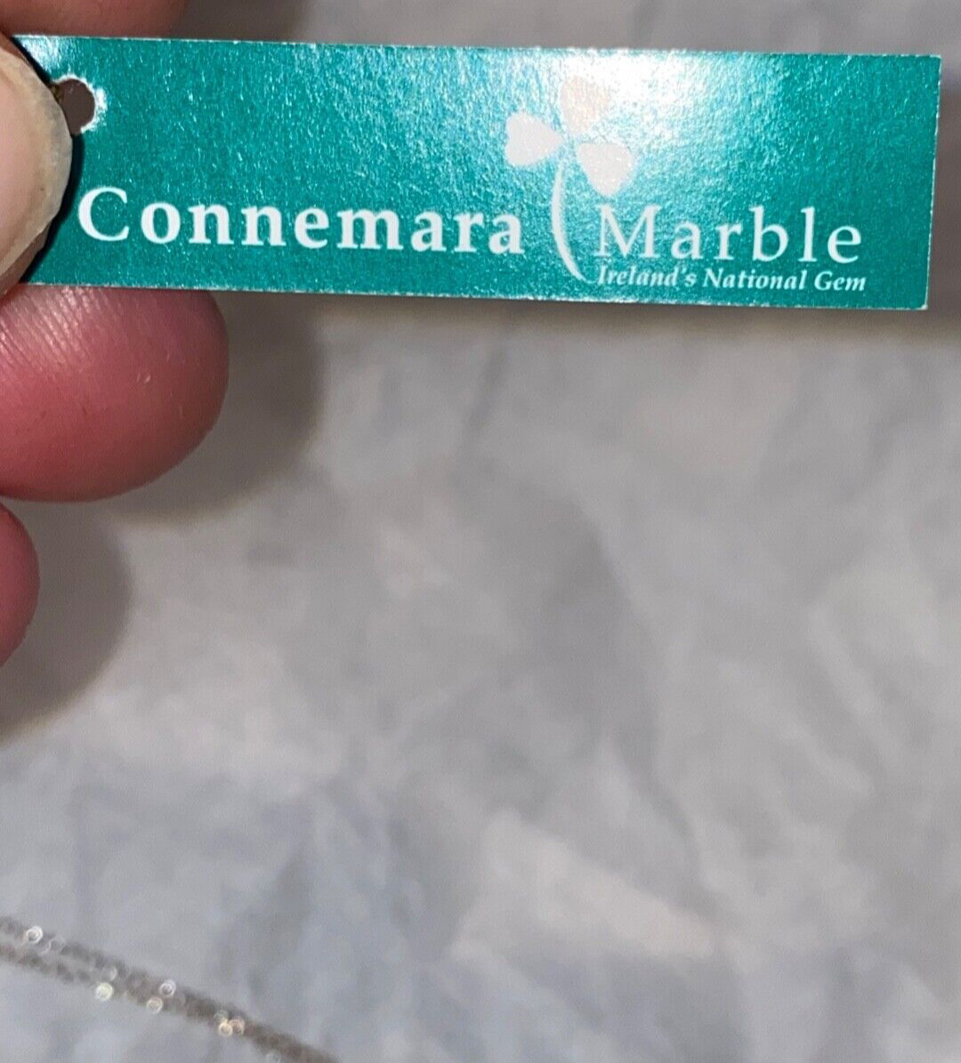 Sterling Silver Tree with Connemara Marble 3 Leaf Clovers J.C. Walsh & Sons NEW