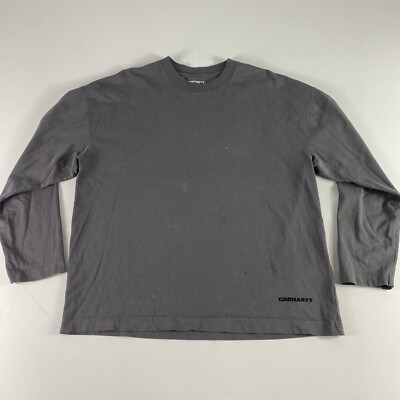 Carhartt Work In Progress Mens M Embroidered Logo Spell Out Crewneck Sweatshirt