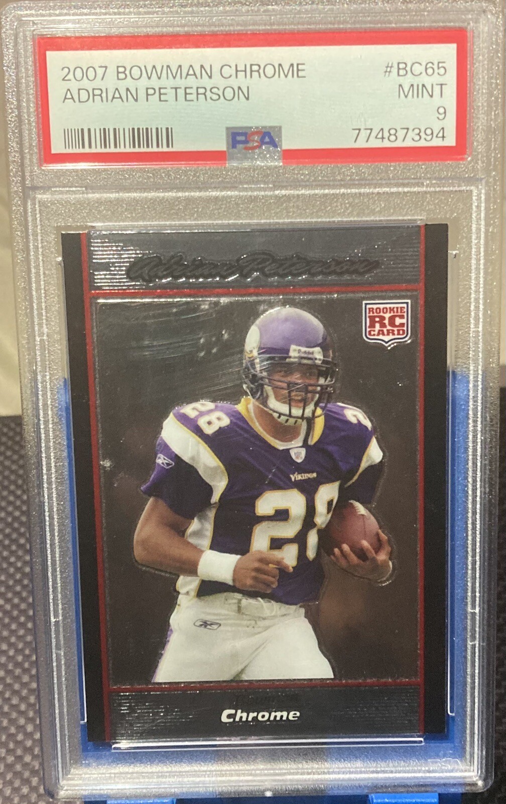 2007 Bowman Chrome #BC65 Adrian Peterson PSA 9 Rookie Card Minnesota Vikings