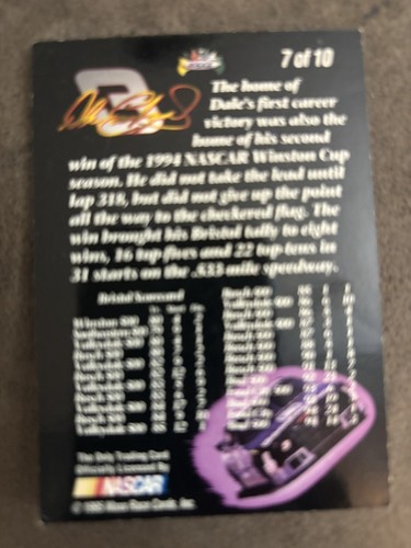 Dale Earnhardt 1995 Maxx Chase The Champion #7 von 10 offiziell lizenzierten Nascar - Bild 2 von 2