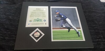 ICHIRO SUZUKI IUPPER DECK PIECE OF ACTION 8X10 MATTED GAME USED