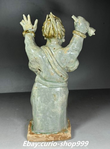 11.4" Song Dynasty Xiangzhou Kiln Porcelain Heavenly Kings immortals Statue - Imagen 6 de 7