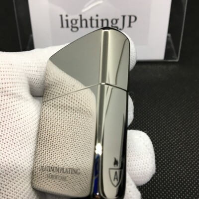 Zippo Armor Platinum Plating Titanium Silver Side Logo