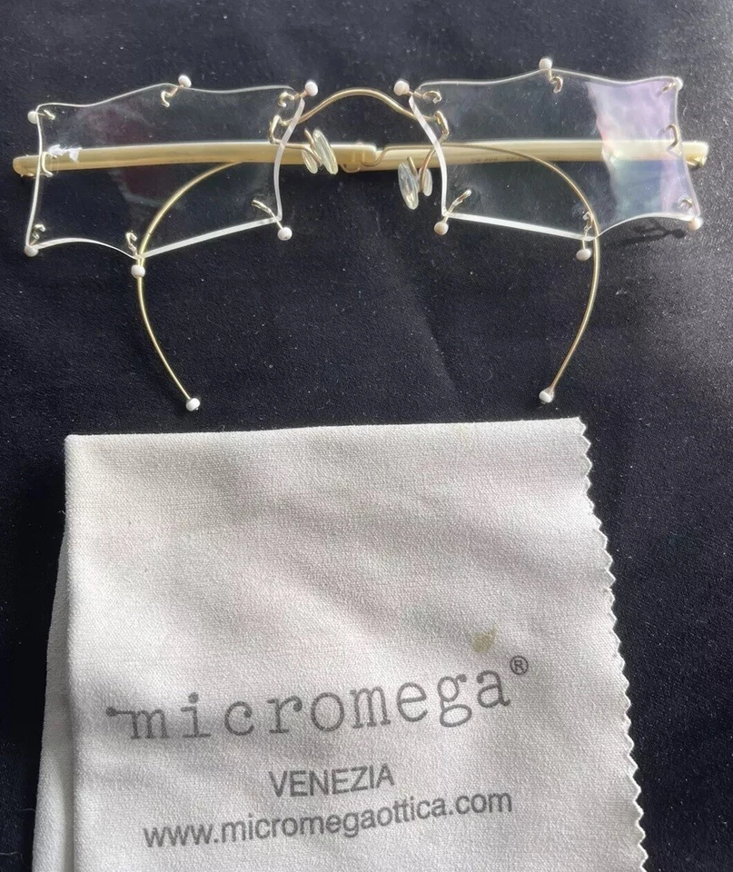 Murano Bead Italy Micromega Eyeglasses Queen Elizabeth Collector Eyeglass Frames - Image 2 of 4