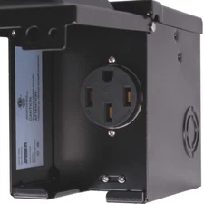 50 Amp RV Hookup Power Outlet Circuit Breaker Receptacle Box Rainproof Enclosure