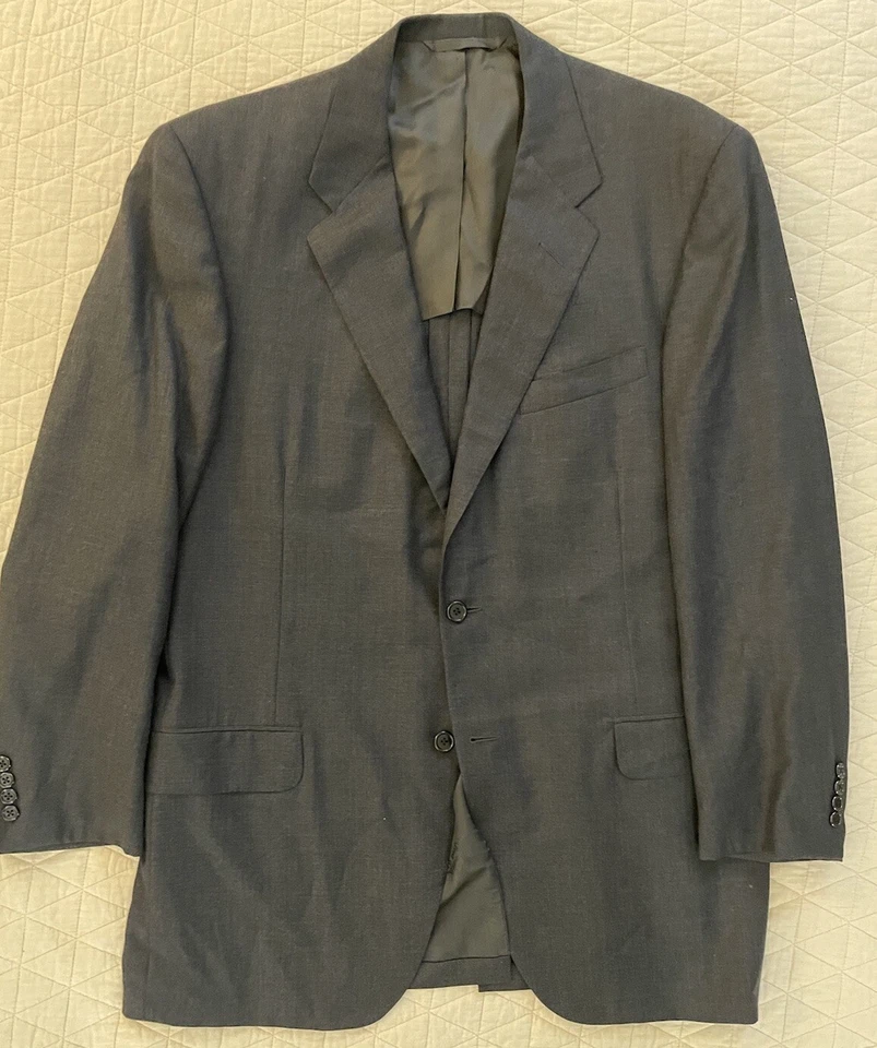 Traje de Lana G2U OXXFORD ROTHES Hecho a Mano en EE. UU. Gibbons en Azul Marino Diario 44 R3695 Foto 2 de 4