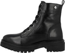 Geox Women's D Iridea C Ankle Adjustable Leather Boots Black 39 Eu (6 Uk)