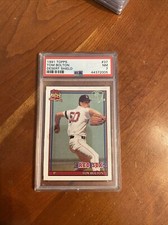 1991 Topps Desert Shield #37 TOM BOLTON PSA 7 RED SOX ***Hard To Fine Graded***
