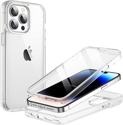 Für iPhone 17e 16 16e 14 Pro 13 12 Clear Case Full Body Silikon Gel Handyhülle