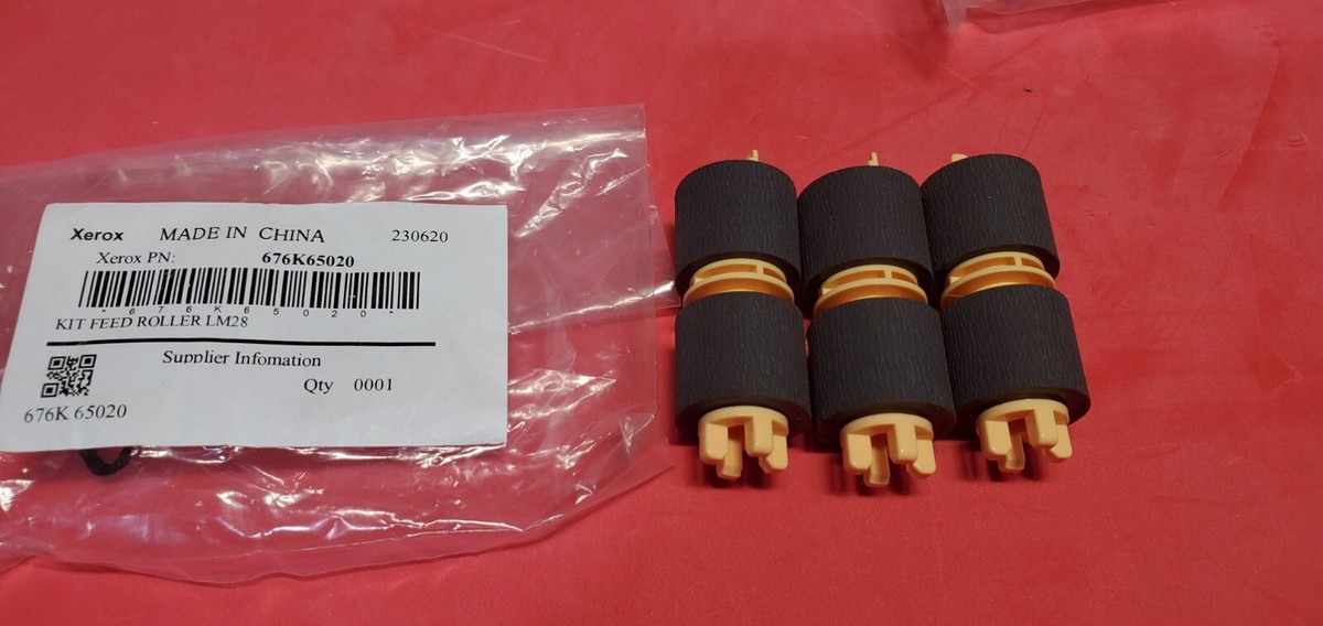 Xerox LM28 Black/Tan Plastics & Rubber Paper Kit Feed Roller