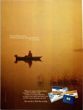 Visa the most accepted most Widely used name Original Vintage Print Ad