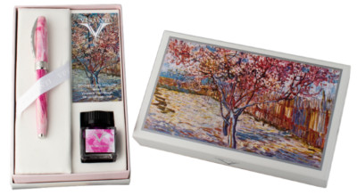 VISCONTI VAN GOGH GIFT SET FOUNTAIN PEN PINK SOUVENIR DE MAUVES LIMITED EDITION