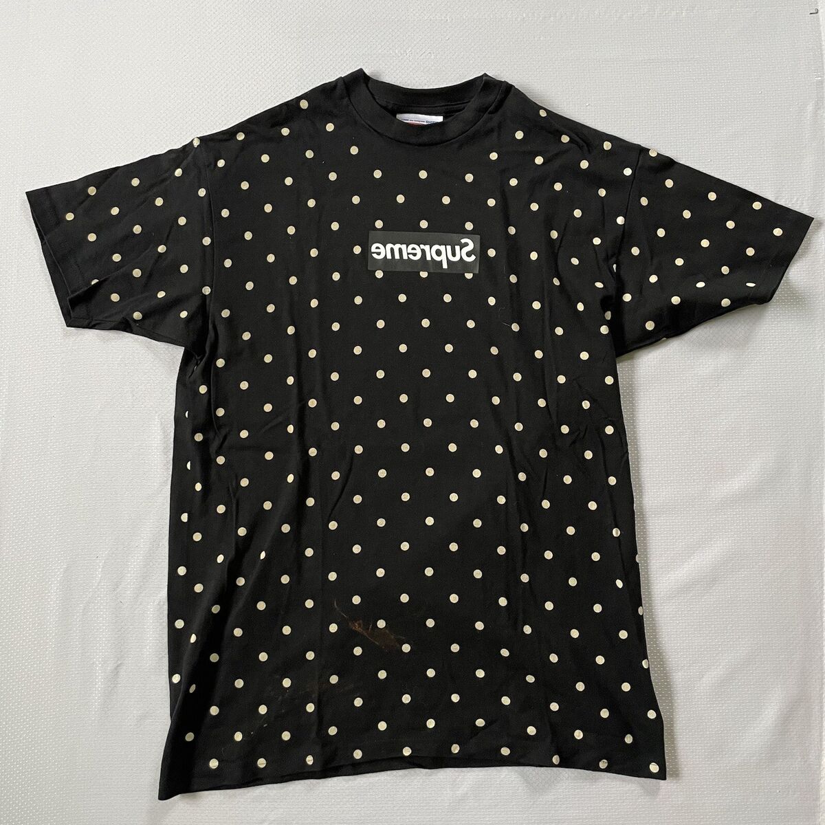 RARE Supreme x Comme Des Garcons Black Polka Dot T-Shirt RARE Supreme x Comme Des Garcons Black Polka Dot T-Shirt