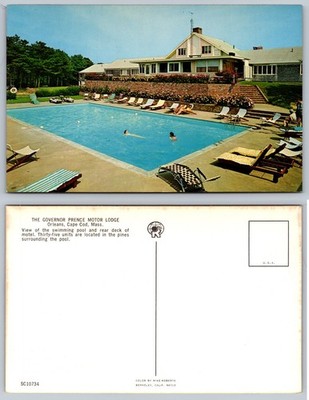 Governor Prence Motor Lodge Swimming Pool Postcard