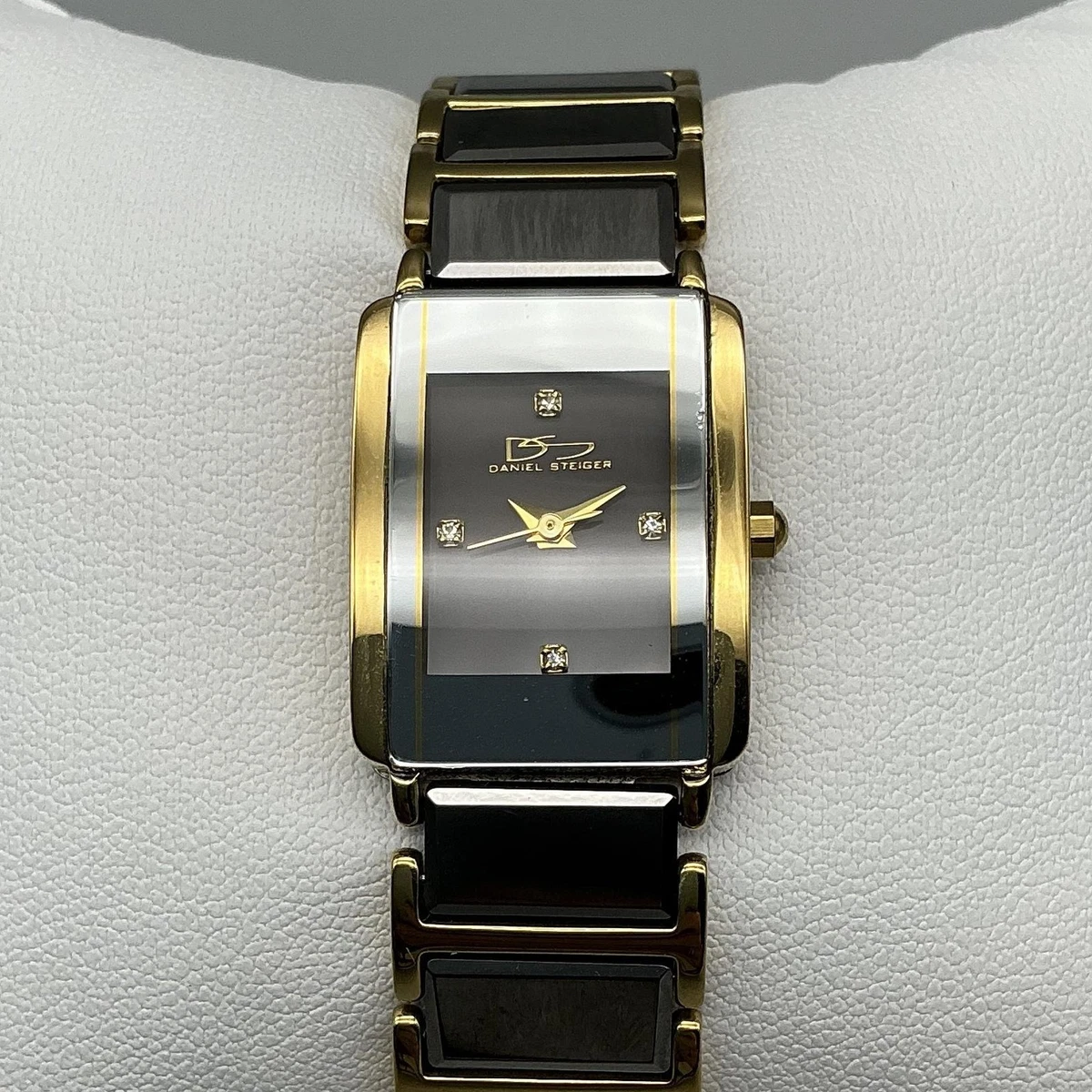 Stunning  Watch by Daniel Steiger Diamond Bezel Black and all Stainless Steel BNOS Daniel Steiger King Cobra Watch DETAILS: - Black dial  main image 3