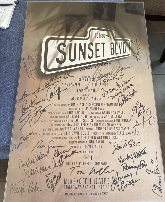 Sunset Blvd. Broadway Minskoff Theatre Poster Multi-Signed Autographed
