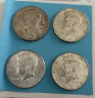 Lot Of 4 1964 90% Silver Kennedy 1/2 Dollars