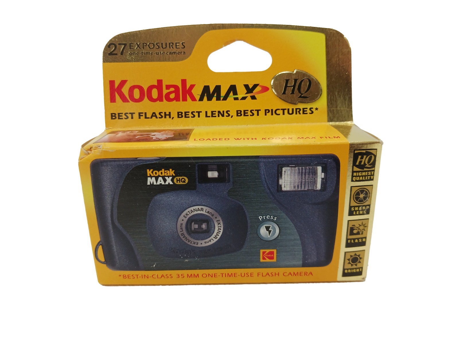 Kodak Max HD 27 Exposure Disposable Flash Camera Sealed - Expired May 2003