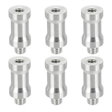 6pcs 1/4" Female to M8 Male Camera Spigot Screw Converter Tripod Adapter Silver