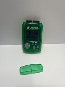 Sega Dreamcast Visual Memory Unit VMU OEM Green - Complete In open Box TESTED 