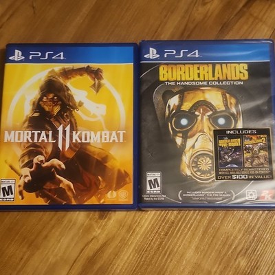 Sony PS4 Game Lot: Mortal Kombat 11 + Borderlands Handsome Collection Sealed