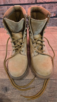 VINTAGE LAND ROVER THOM McAN LEATHER WHEAT WORK BOOTS  6.0
