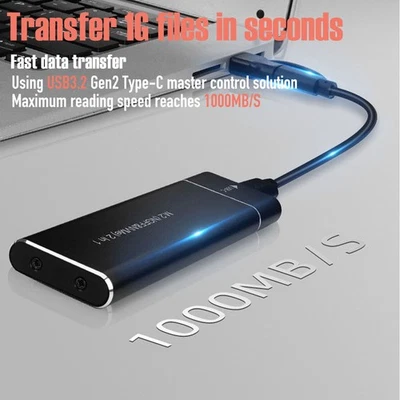 10Gbps USB3.1 Type C to M.2 NVME PCIE SSD Hard Drive Disk External Enclosure Box