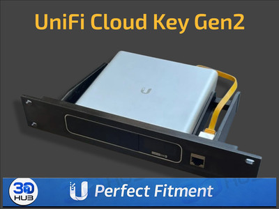 UniFi CloudKey Gen2 Plus 10 Inch Rack Mount Bracket KeyStone RJ45 Front Panel