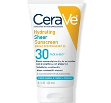 eraVe Hydrating Sheer Sunscreen SPF 30 – Face & Body Lotion – New – 5 oz