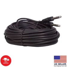 50 Foot 1/4 inch 6.3mm Stereo Headphone Microphone Extension Audio Cable