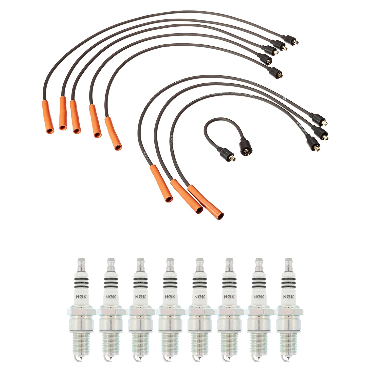 Denso Ignition Wires and NGK Spark Plugs Kit for Dodge Coronet 1965-1976 V8