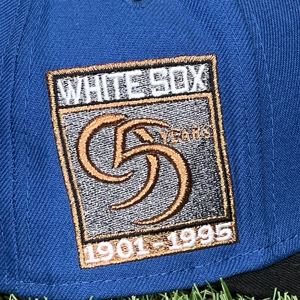 EXCLUSIVE Rahnni Burdeens New Era Chicago White Sox Blue Black 7 1/2 Fitted Hat - Image 4 of 4